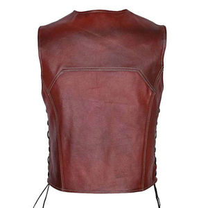 Nuevo Chaleco de Cuero Genuino Estilo Casual, Cortavientos, con Cuello en V, Transpirable, para Invierno, Chalecos de Cuero para Hombre - Product Image 3