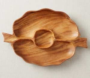 Plateau de service en bois artisanal haut de gamme, design minimaliste poli, pour ustensiles de cuisine essentiels - Product Image 1