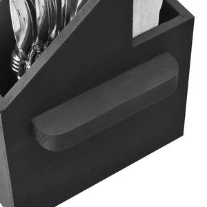 Portautensilios Negro con Tres Compartimentos para Cuchara, Tenedor y Cuchillo, Organizador de Mesa de Comedor, Almacenamiento para Encimera de Cocina, de la India - Product Image 4