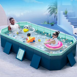 Piscina cuadrada no inflable de alta calidad para <span class=keywords><strong>niños</strong></span> Piscina plegable de fondo de burbuja de PVC portátil - Product Image 2