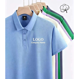 Camiseta de Manga Corta para Hombre, Estilo Casual, 100% Algodón, Tejido de Secado Rápido, con Estampado, Logotipo Frontal, Bolsillo Antiarrugas, 180g - Product Image 5