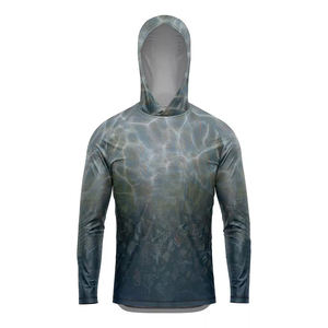 Camisa de Pesca con Capucha, Impresión por Sublimación, UPF 50, Anti-UV, Secado Rápido, Impermeable, Transpirable, Ropa Deportiva para Exteriores, 100% Poliéster - Product Image 4