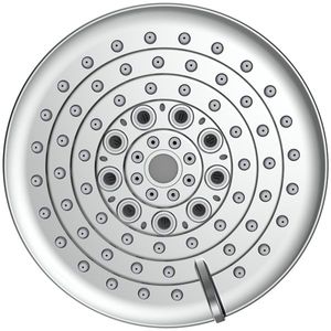 6 <b>Spray</b> <b>Settings</b> High Pressure 5\" Rain Fixed Chrome Adjustable Showerhead Anti-Clogging Nozzles LO - Product Image 2
