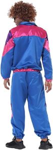 Conjunto Deportivo de los 80 para Hombre, Traje Deportivo Hip Hop, Chaqueta Colorblock, Conjunto para Carnaval - Product Image 5