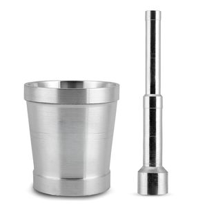 Mortier et pilon en aluminium robuste Khalbatta Okhli Musal pour épices, ail, gingembre, herbes ayurvédiques - Product Image 4
