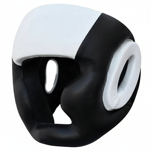 Protège-tête de boxe en cuir synthétique PU avec étiquette tissée personnalisée de haute qualité pour l'entraînement aux arts martiaux - Product Image 5