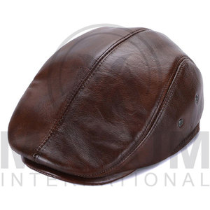 Wholesale <b>Light</b> Visor <b>Hats</b> Men 'S and Women 'S Leather <b>Hats</b> Spring and Autumn PU <b>Hats</b> Solid Color Baseball Caps Solid Leather - Product Image 3