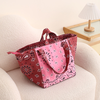 Sac fourre-tout oversize patchwork imprimé cachemire, sac à bandoulière grande capacité, sac de voyage bohème pour femme, vente en gros