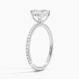 BOJ <b>Ring</b> 0144 Emerald Cut 925 <b>Silver</b> Luz Baguette Prong Setting <b>Solitaire</b> Diamond <b>Ring</b> 2ct D Color VVS1 Moissanite GRA Sale - Product Image 1