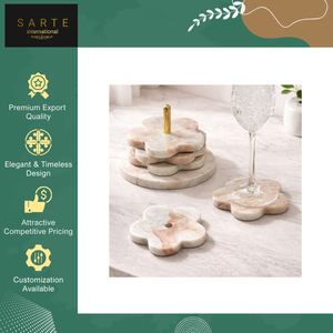 Juego de Posavasos de Cerámica de Lujo Hechos a Mano, Ecológicos y Personalizables con Soporte de Latón para Hoteles, Restaurantes y Decoración del Hogar - Product Image 6