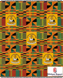Tela Africana Religiosa Personalizada con Estampado de Cera, Uniforme de Iglesia Kente, Fabricante de Textiles, Proveedor Mayorista - Product Image 3