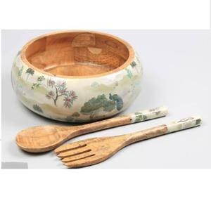 Tazón de Madera Esmaltada de Diseño Creativo para Servir Frutas Frescas, Pasta, Postres o en Fiestas, Decoración de Mesa, Venta Caliente - Product Image 6