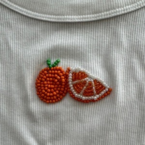 Handcrafted Beaded Embroidery Seed Beads Tank <b>Top</b> For Girls Artistic Seed Beads Embroidered Tank <b>Top</b> Unique Fashion Look - Product Image 2