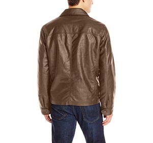 2026 High Quality Men's Autumn Fashion Casual Wear Durable <b>Canvas</b> Fabric 100% Genuine Men's Sheep Skin Leather <b>Jacket</b> - Product Image 6