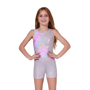 Leotardo Elegante con Pedrería Brillante sin Mangas para Niñas, para Ballet, Gimnasia, Danza y Actuaciones en Escenario - Product Image 1