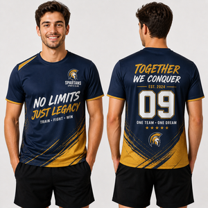 T-shirts d'équipe personnalisés, uniformes sportifs pour clubs scolaires, tee-shirts de sport en polyester, conception de logo, fabricant, approvisionnement en gros, OEM, fabricant professionnel - Product Image 1