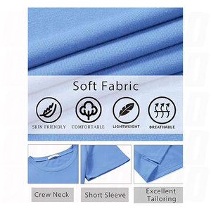 เสื้อยืดผู้ชายแขนสั้นคอกลม เสื้อยืดลำลองคลาสสิก เสื้อยืดพื้นฐาน เนื้อผ้านุ่มสบาย ใส่ได้ทุกวัน ระบายอากาศได้ดี - Product Image 5