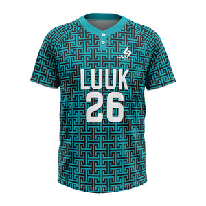 Camiseta de Béisbol Sublimada con 2 Botones, Uniforme Personalizado para Equipos, Ropa Deportiva Transpirable para Clubes y Ligas - Product Image 5