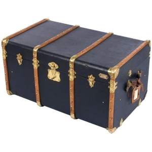 Cofre de Almacenamiento Metálico Decorativo de Estilo Industrial Clásico con Diseño de Correa de Cuero para Organización de Ropa en el Hogar Moderno, Gran Capacidad - Product Image 3