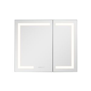 Armadietto a Specchio LED Illuminato 36 X 30 da Incasso a Parete con 3 Colori Dimmerabili e Funzioni HD per Bagno - Product Image 1