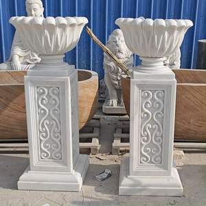 Pots à fleurs en marbre naturel, fabricant de jardinières de luxe, vases en pierre - Product Image 2