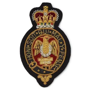 specialist wholesale supplier hand made BLUES & ROYALS BLAZER BADGE | fashion pocket badges| fabric badges