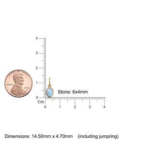 Colgante de Oro Sólido con Cabujón Ovalado de Piedra Lunar Arcoíris / Colgante de Oro Hecho a Mano con Gema de Fuego / 1 Pieza de Joyería de Oro Amarillo Sólido de 14k - Product Image 3