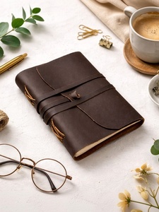 Vintage <b>Leather</b> <b>Bound</b> Journals Handmade Rustic Finish Alloy Unlined <b>Leather</b> Craft Paper 300 Pages Soft <b>Leather</b> <b>Book</b> for Men - Product Image 4