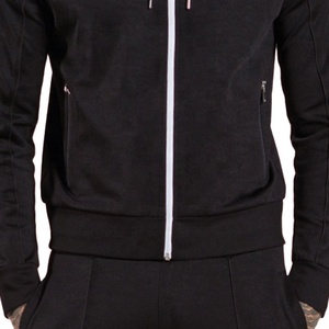 Sudaderas con capucha de corte casual para hombre, con cremallera, logotipo personalizado bordado, último diseño, cuello redondo de poliéster, color liso, tallas grandes, venta al por mayor, forro polar - Product Image 2