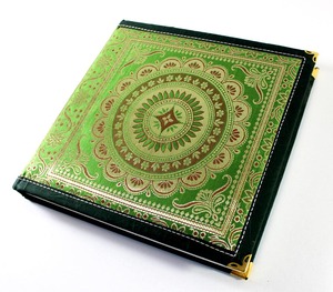 Shuttle Woven Fabric Coloured <b>Silks</b> With Gold Silver Threads Rich Brass Corners Reinforced Paper Journal Cover - Product Image 3