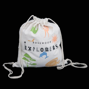 ถุงช้อปปิ้งผ้าฝ้ายพิมพ์ลายคุณภาพสูง 100% พร้อมเชือกผูกแบบกำหนดเองได้ ดีไซน์สวยงาม ราคาดีที่สุด ส่งออกจากอินเดีย - Product Image 3