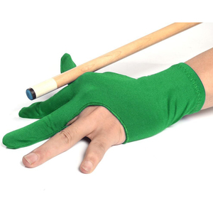 Two Finger Snooker Gloves Silicone Textured Palm Breathable Polyester Back Velcro Strap Pool Cue - Product Image 5