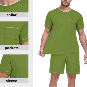 Ensemble de vêtements de sport d'extérieur en tissu tricoté super doux et respirant, grande taille pour hommes, en coton à séchage rapide, style streetwear - Product Image 1