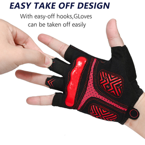 Gants de cyclisme unisexes de haute qualité à demi-doigts avec fonction antidérapante, logo personnalisé, vente en gros pour les sports de plein air pour les cyclistes - Product Image 4