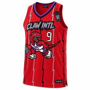 เสื้อบาสเก็ตบอล Claw Intl สีแดง พิมพ์ลายแบบรีดร้อน เสื้อกล้ามยูนิเซ็กซ์ หมายเลข 9 สำหรับวัยรุ่น แห้งเร็ว สายปรับได้ ระบายอากาศได้ดี - Product Image 4
