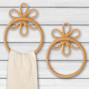 Toallero de Ratán 100% Natural, Nuevo Diseño, Accesorios de Baño, Forma de Pétalos de Flores, Estante de Madera de Vietnam - Product Image 6