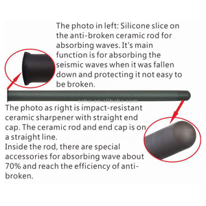 Tige d'affûtage en céramique incassable légère de 11 pouces Chefs professionnels Aiguiseurs de cuisiniers à domicile Durable tige d'affûtage hautement Spot - Product Image 3