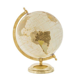 Globo Terráqueo Giratorio de Metal Chapado en Oro, Diseño Moderno para Decoración del Hogar, Oficina o Educación - Product Image 4