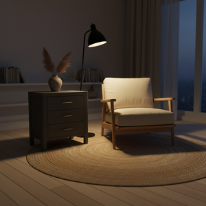 โต๊ะกาแฟสไตล์โมเดิร์น 3 ลิ้นชัก ไม้เอคาเซีย MDF ปิดผิววีเนียร์เอคาเซีย ยี่ห้อ KP รับประกัน 1 ปี-เฟอร์นิเจอร์ห้องนั่งเล่น โต๊ะข้าง/โต๊ะหัวเตียง - Product Image 2