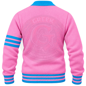 เสื้อสเวตเตอร์ปักลายกรีกแบบกำหนดเอง แจ็คแอนด์จิล ออฟ อเมริกา ปี 1938 สีชมพูสำหรับผู้หญิง เสื้อคาร์ดิแกนลายฮาวด์ทูธ ของตกแต่งสไตล์กรีกสำหรับวิทยาลัย - Product Image 3