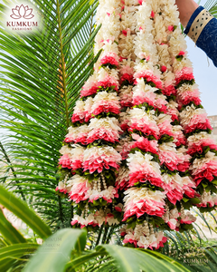 Premium Indian Handmade Fabric Artificial Flower Garlands Wedding Diwali Haldi Mehndi Festive Home <b>Decor</b> Wall Hanging Backdrop - Product Image 3
