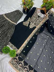 Ensemble Sharara de Luxe pour Femme 2026, Tenue de Soirée, Créateur, Broderie en Chiffon avec Strass, Robe de Mariage Pakistanaise, Occasion Formelle, Vente en Gros - Product Image 1
