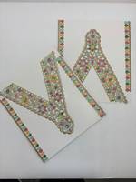 Patchs brodés en fil d'or pour le cou avec appliques florales à paillettes multicolores pour Kurti, Saree, robe et vêtements ethniques