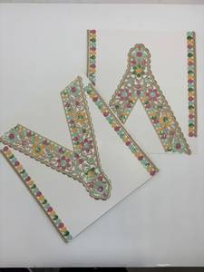 Parches Bordados con Hilo Dorado y Lentejuelas Multicolores, Apliques Florales para Kurti, Saree, Vestidos y Diseños de Prendas Étnicas - Product Image 4