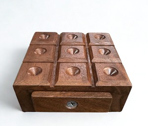 Handmade Wood Portable Eco Friendly Tic Tac Toe Game Decor for Home Office <b>Table</b> for Kids Interactive Tabletop Game Promotion - Product Image 1