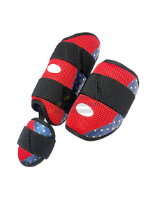 Espinilleras de béisbol de PU amarillas y azules con estampado por sublimación, equipo de protección deportiva para jugadores adultos de béisbol y softbol - Product Image 4