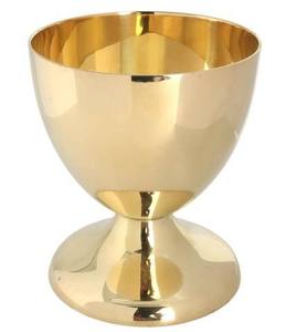 Bold Blossom Hot Selling Modern Design High Quality Gold-Plated Brass Chalice Goblet Religious Letterpress Printed <b>Communion</b> - Product Image 1