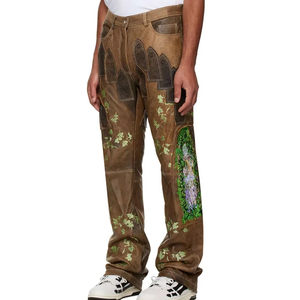 Pantalones de Cuero para Hombre con Diseño de Logotipo Personalizado a Precio Razonable, Corte Recto Medio, Ecológicos, Transpirables, Ligeros, Casuales, Sólidos - Product Image 3