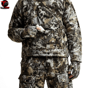 Veste de chasse softshell haut de gamme pour l'extérieur, entièrement zippée, haute performance, à capuche, résistante au vent, pour la chasse en hiver - Product Image 3