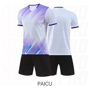 Ensemble de maillots de football personnalisés pour hommes et enfants, respirant, à séchage rapide, uniforme d'entraînement de football, kit d'équipe en polyester 2 pièces, nom personnalisé - Product Image 6